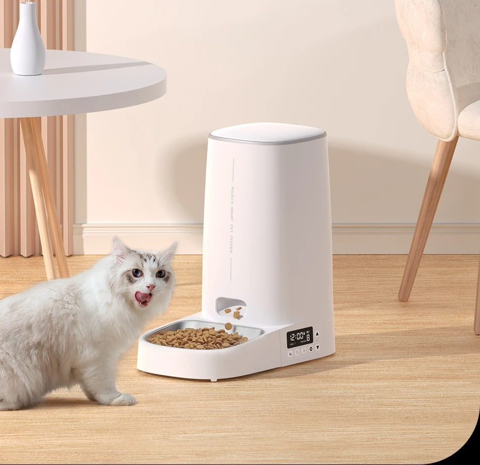Smart WiFi Pet Feeder – App-Controlled Auto Food Dispense ( 4L, double, single bowl)