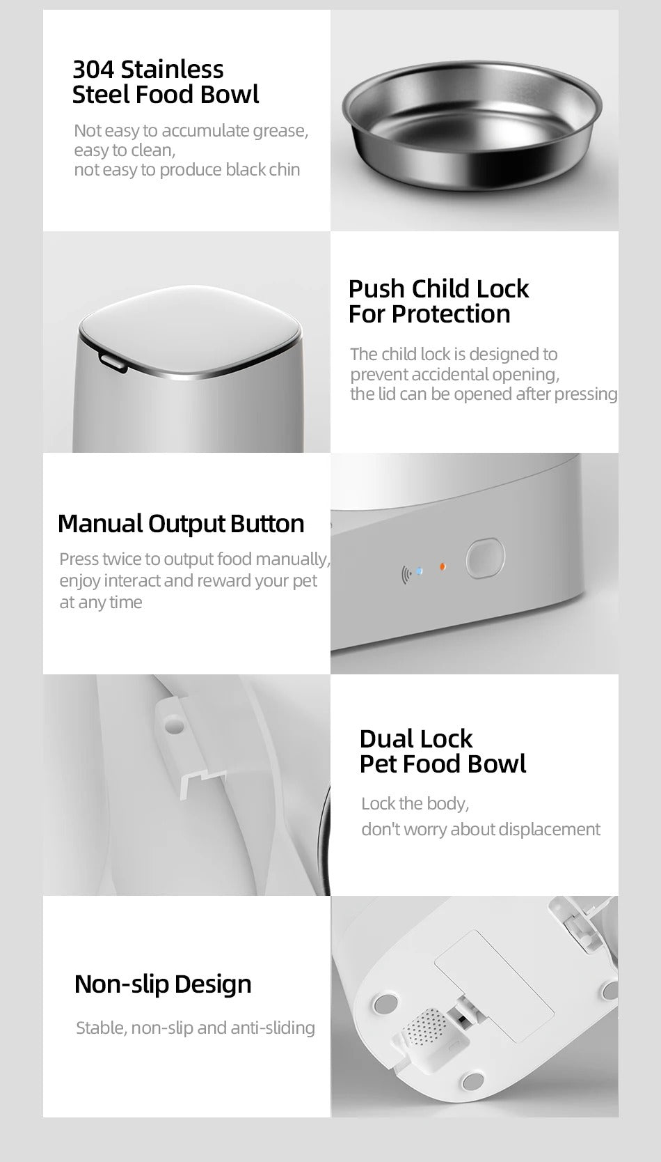 WiFi pet food dispenser for cats and dogs