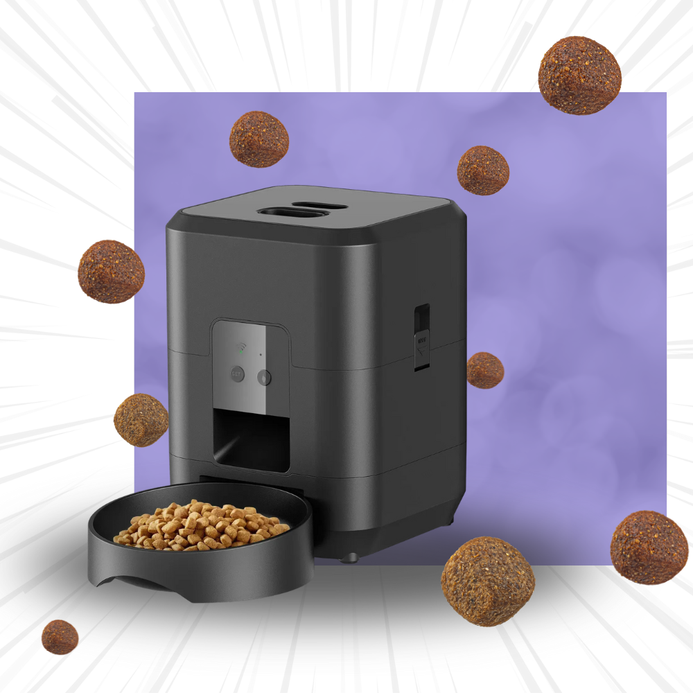 Smart automatic pet feeder with mobile app